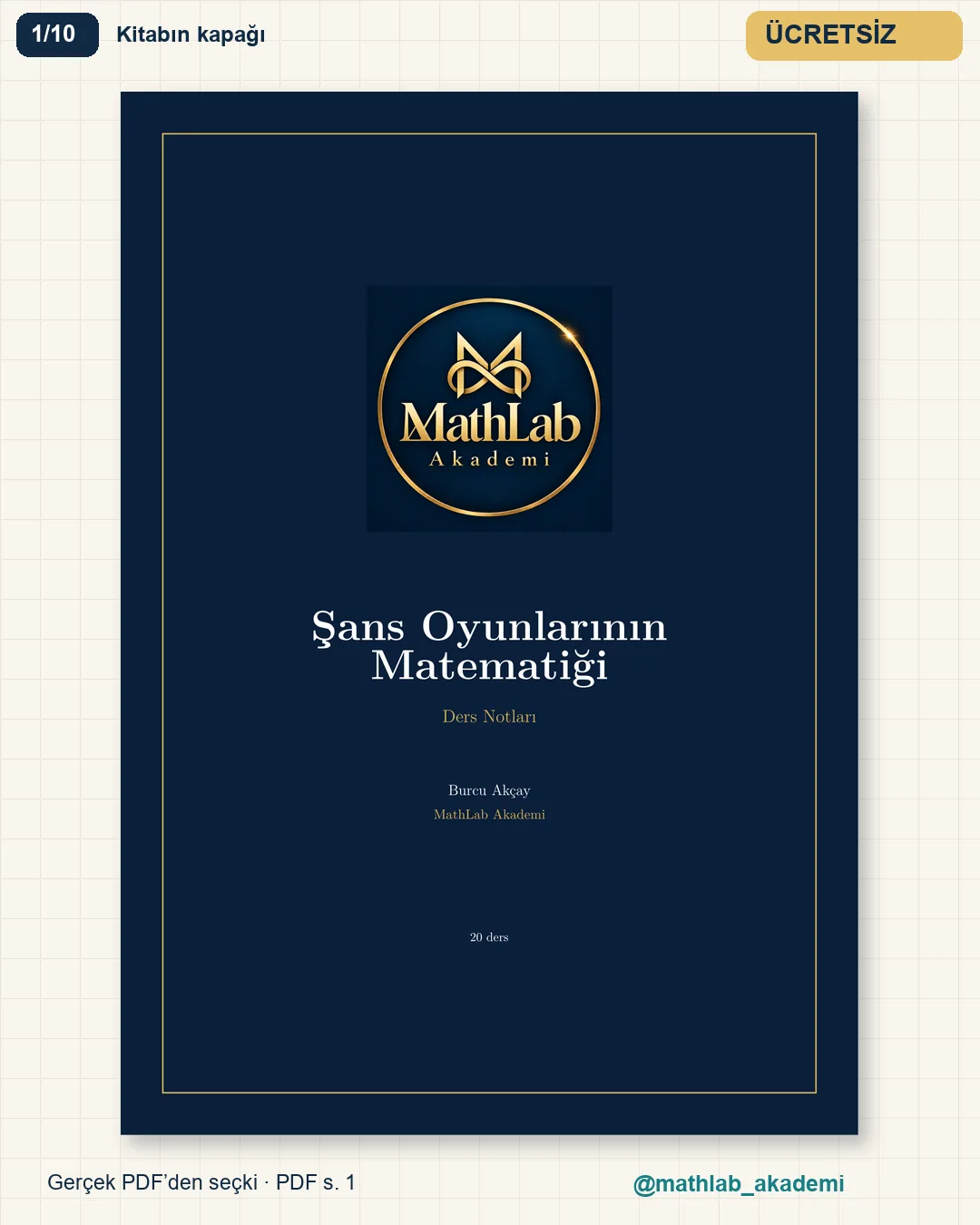 Şans Oyunlarının Matematiği kitabından örnek sayfa 1
