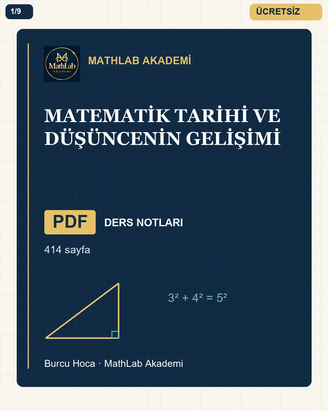 Matematik Tarihi ve Düşüncenin Gelişimi kitabından örnek sayfa 1