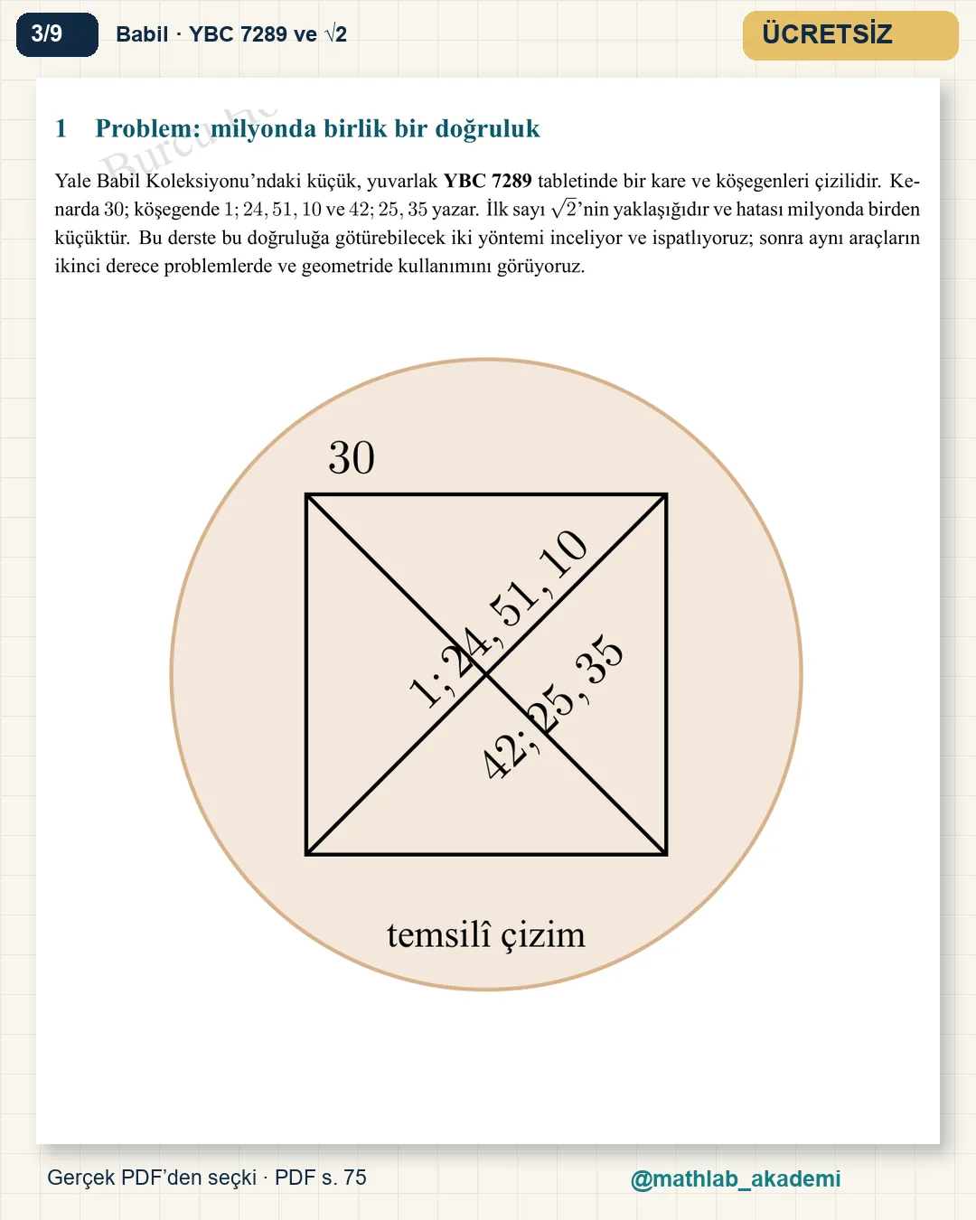 Matematik Tarihi ve Düşüncenin Gelişimi kitabından örnek sayfa 3