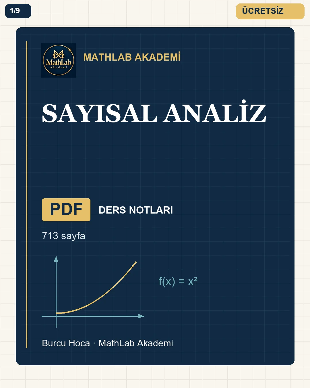 Sayısal Analiz kitabından örnek sayfa 1