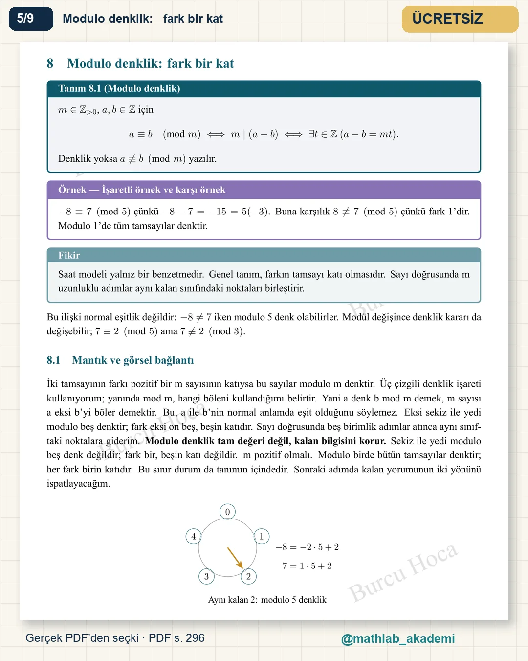 Soyut Matematik I kitabından örnek sayfa 5
