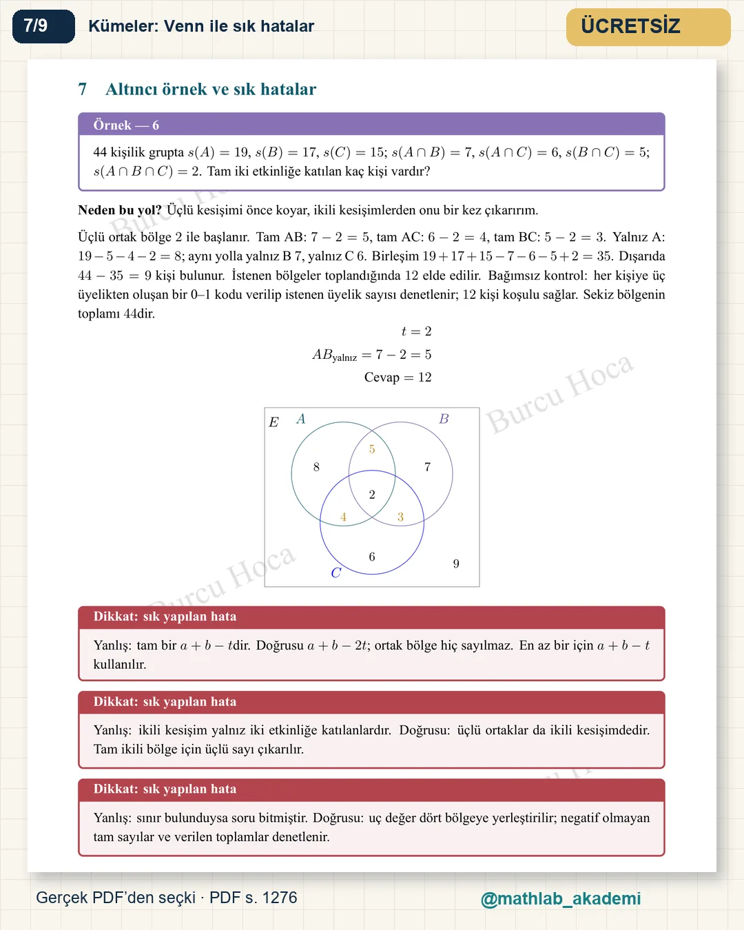 KPSS Matematik kitabından örnek sayfa 7