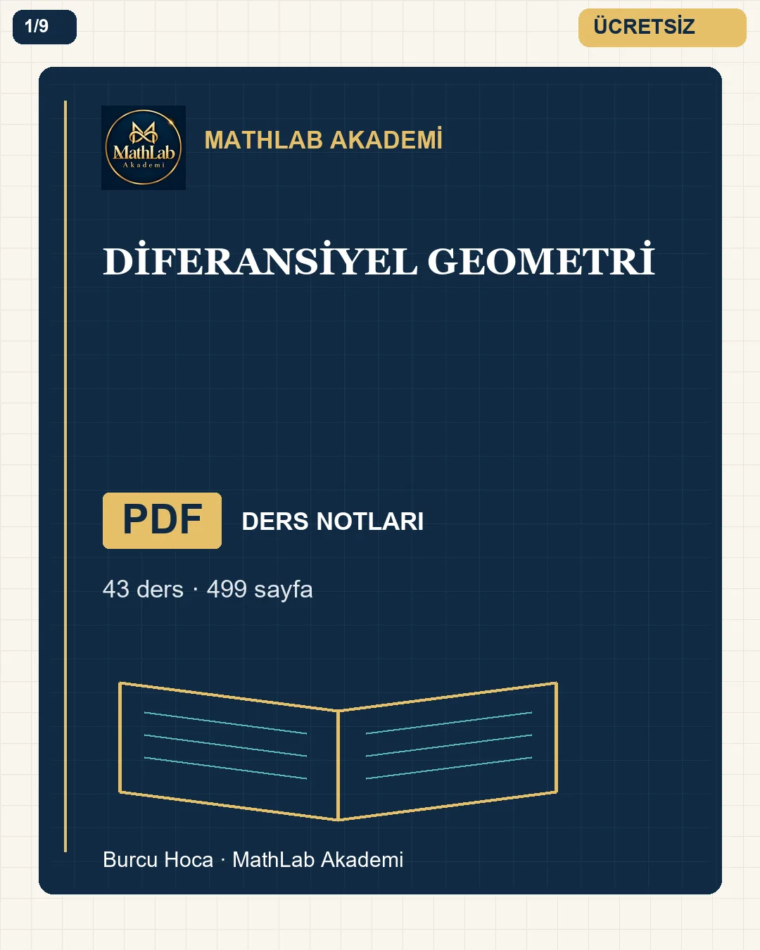 Diferansiyel Geometri kitabından örnek sayfa 1