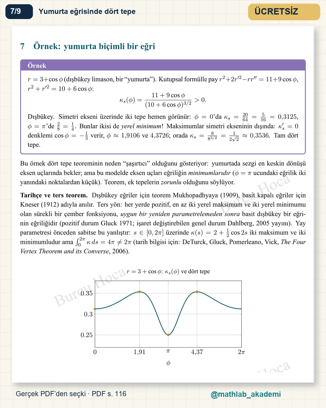 Diferansiyel Geometri kitabından örnek sayfa 7