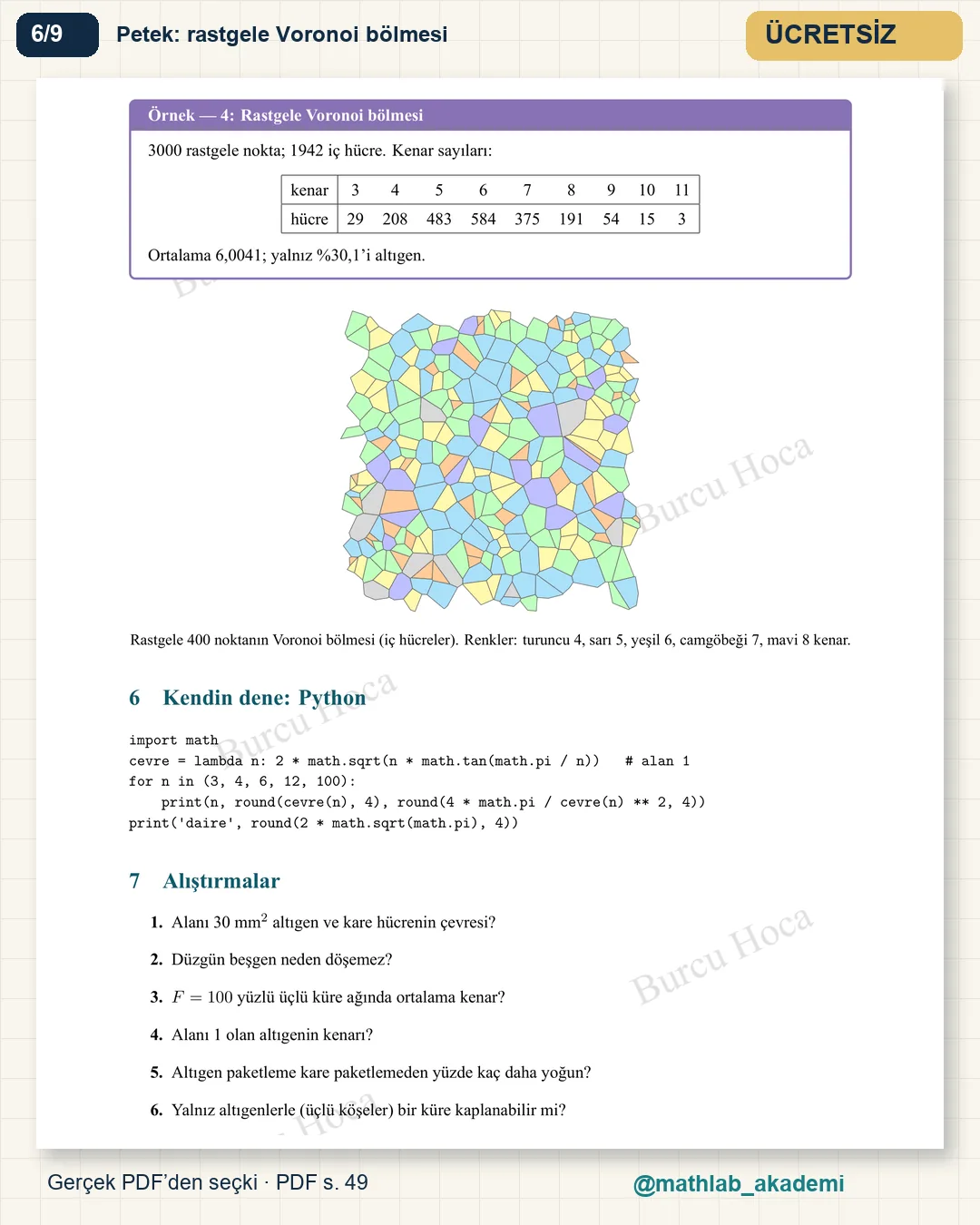 Doğadaki Matematik kitabından örnek sayfa 6