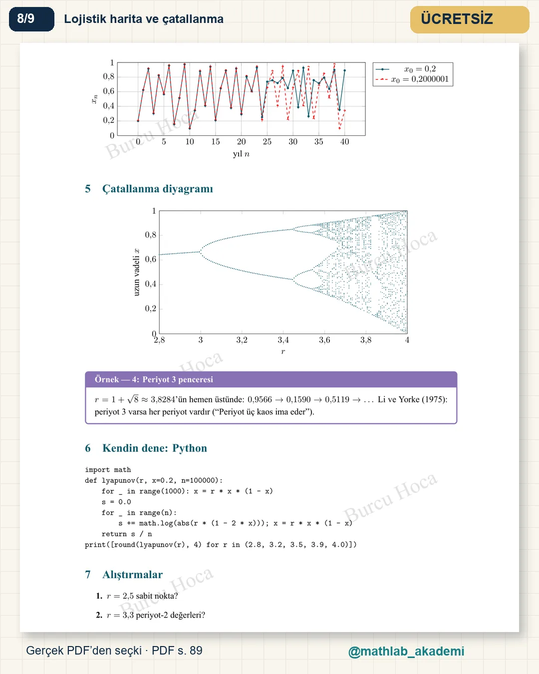 Doğadaki Matematik kitabından örnek sayfa 8